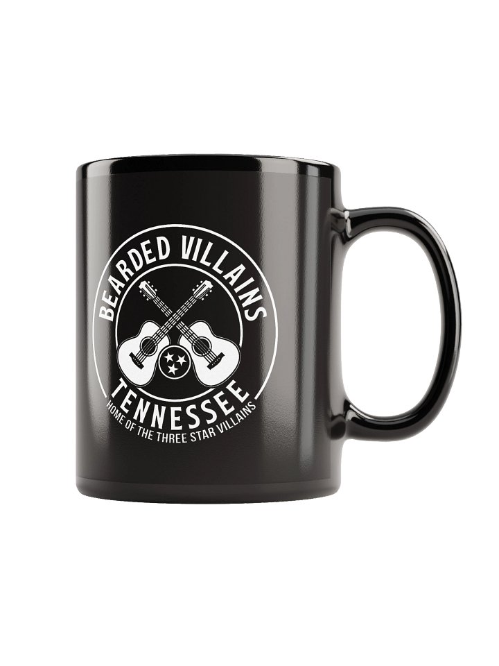 TSV “Whiteout Crest” Gloss Black Mug | Bearded Villains Tennessee | 11oz & 15oz Ceramic product image (1)