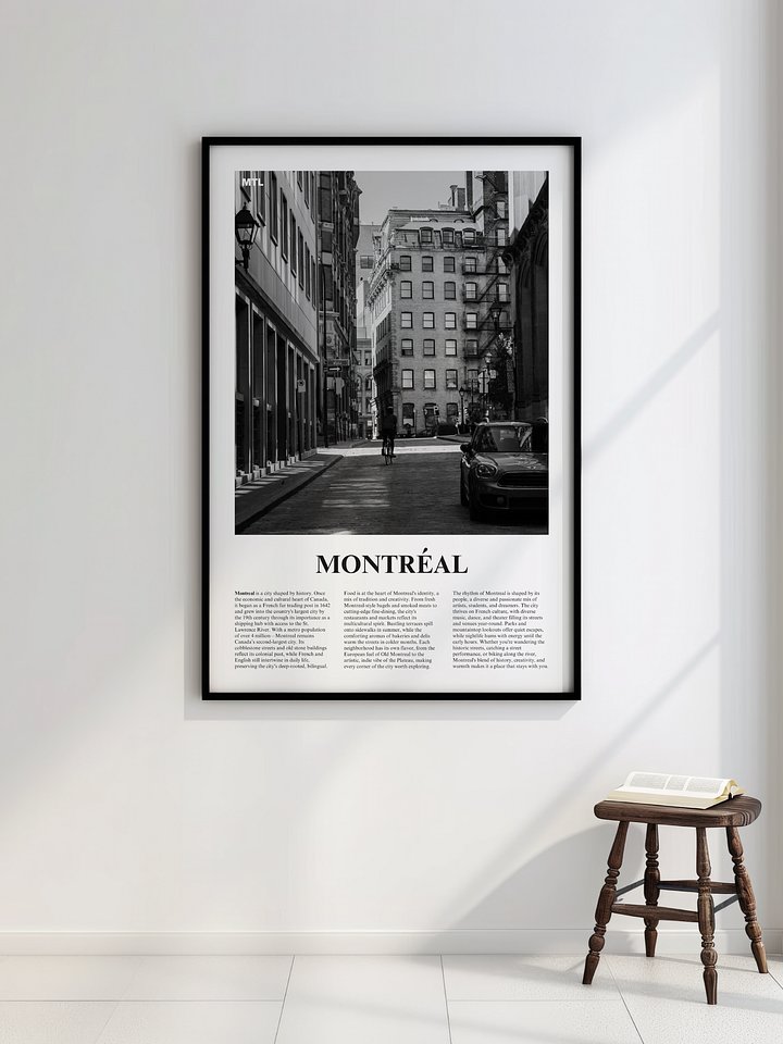 Montreal 04 Newspaper Poster | Framed product image (2)
