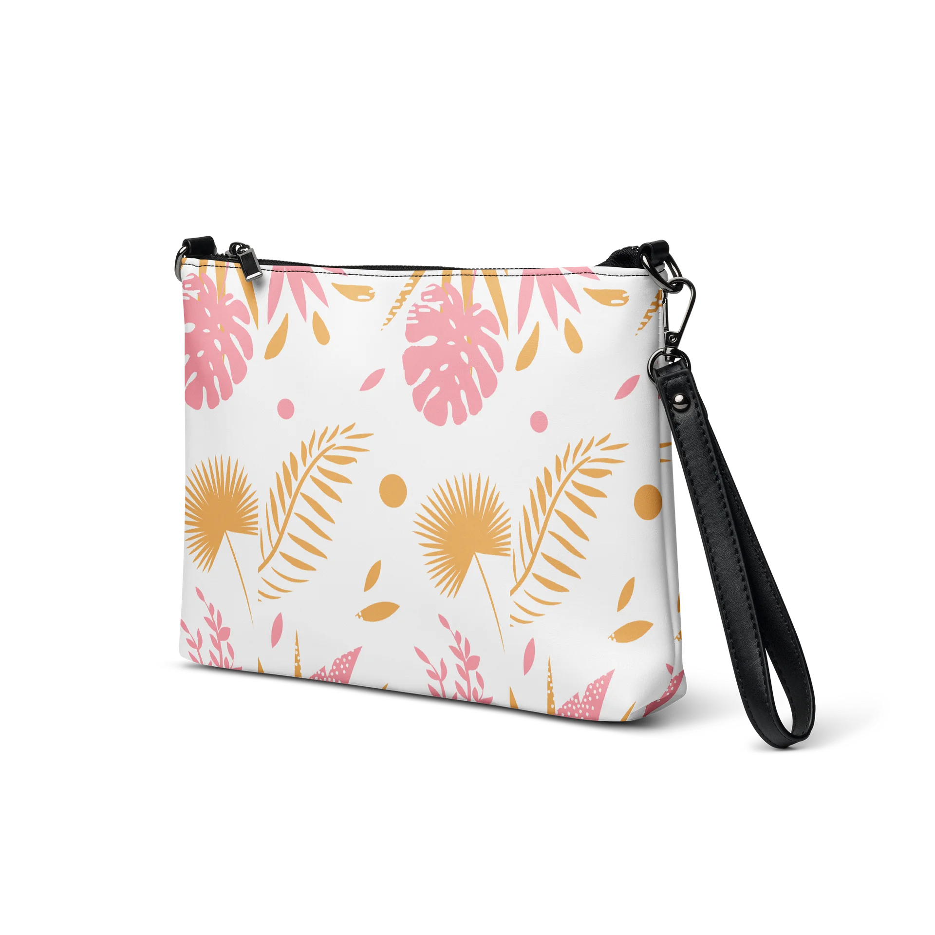 Pink Tropical Leaf Crossbody Bag product image (3)