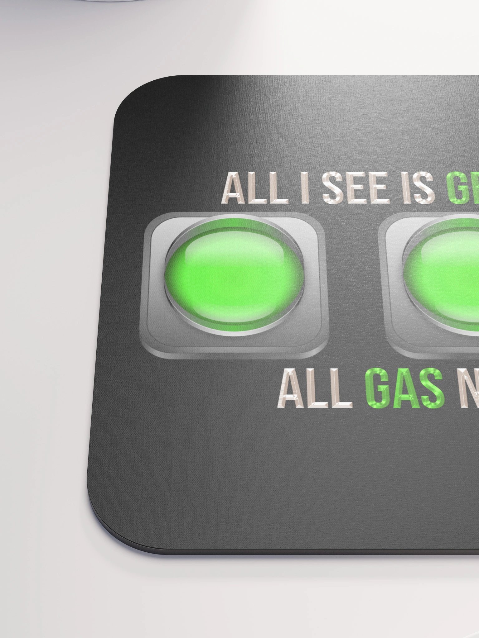All I See Is Green Lights, Blk Mouse Pad BV product image (6)