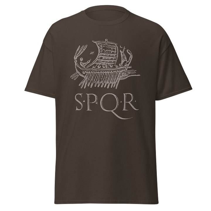 SPQR Galley Roman Art from 43 BC, Dark Chocolate T-Shirt product image (1)