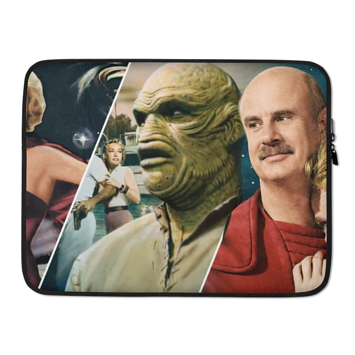 Retro Icon Mashup Laptop Sleeve – Old Hollywood Meets Sci-Fi Dr. Phil product image (2)