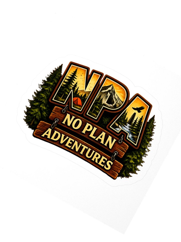No Plan Adventures NPA Outdoor Logo Kiss Cut Sticker product image (6)