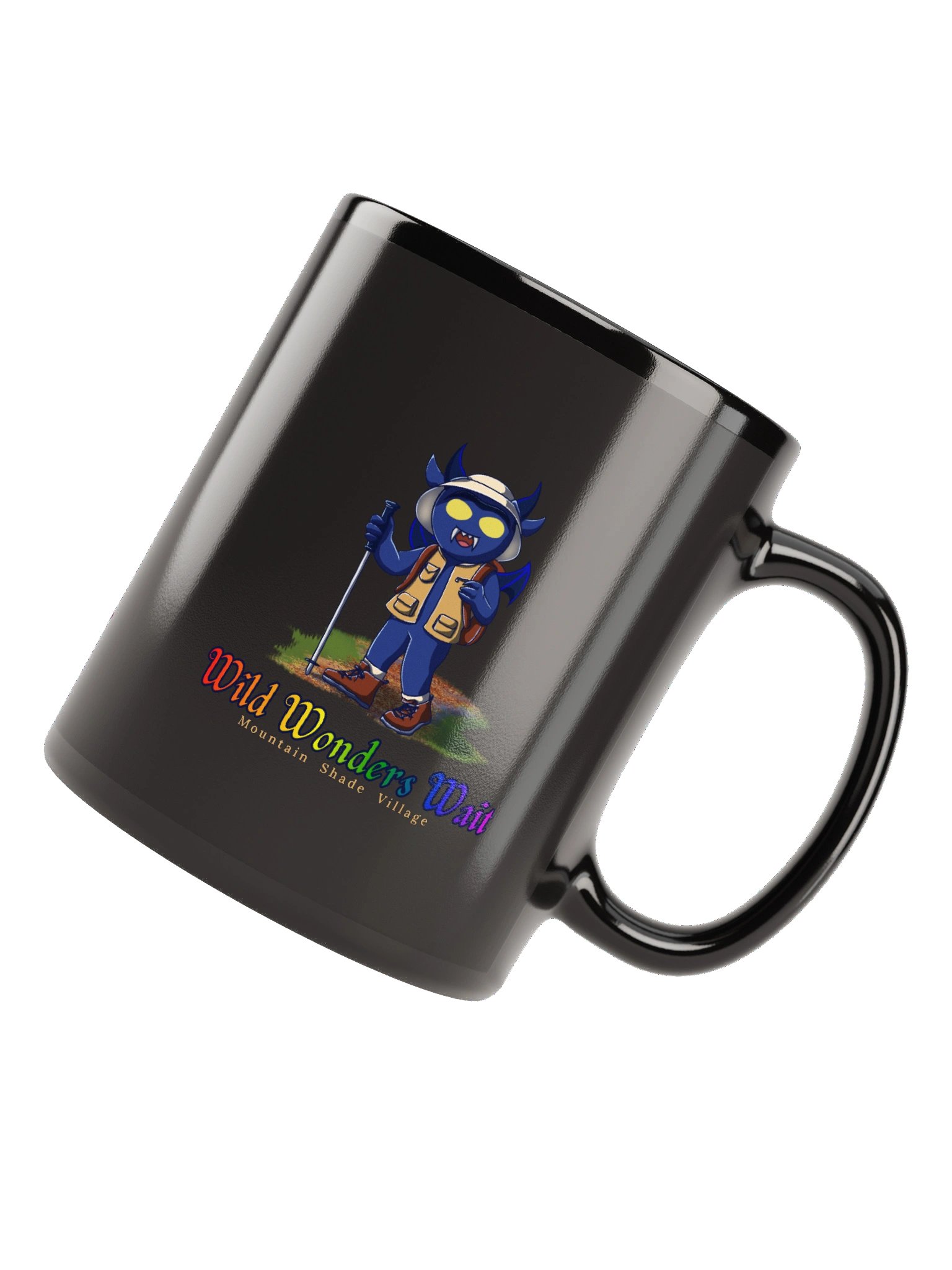 Wild Wonders Wait Black Glossy Mug product image (6)