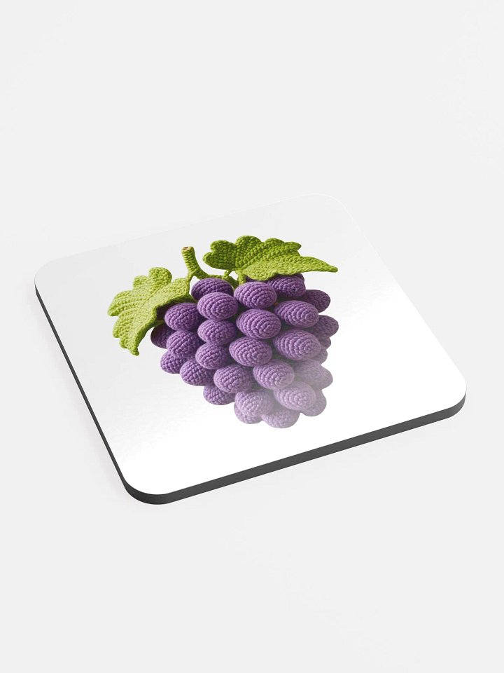 CozyAvocado Glossed Cork Coaster Grape Slice #1 product image (2)