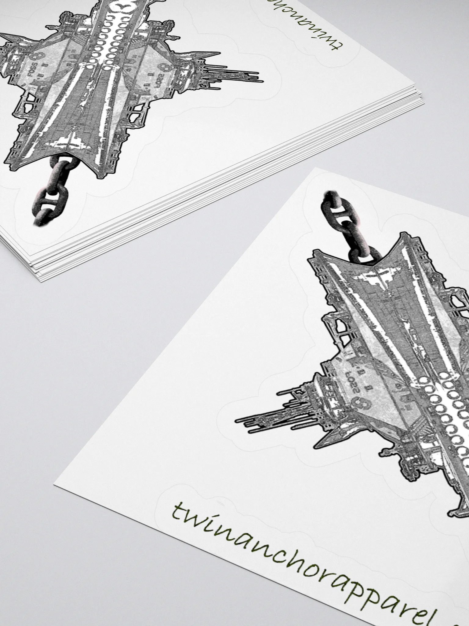 Foss double tug Sketch Kiss Cut Stickers product image (13)