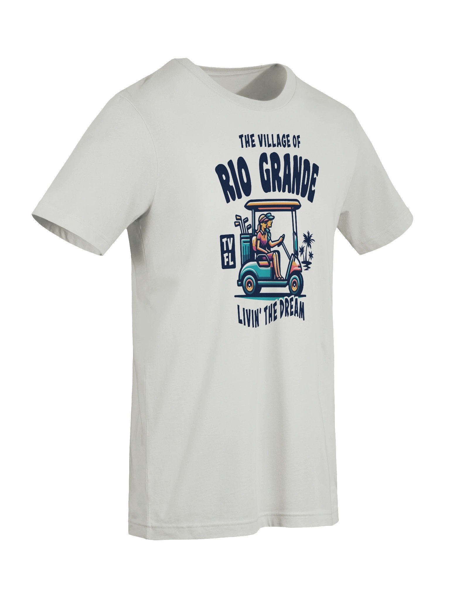 The Village of Rio Grande TV FL Golf Cart Design T-Shirt product image (74)