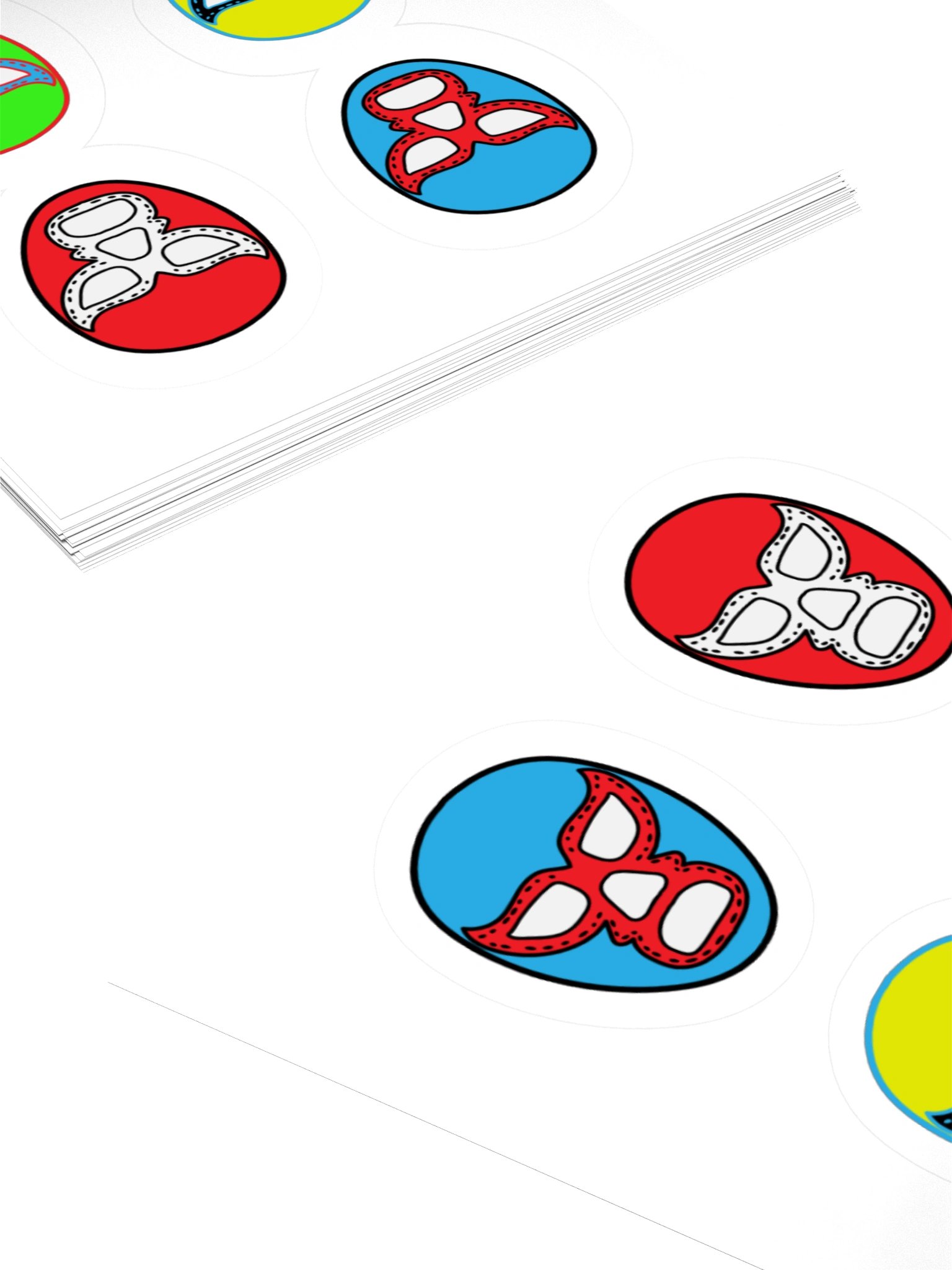 Lucha Mask Kiss Cut Sticker Set product image (7)