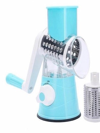 قطاعة ومبشرة الخضار اليدوية الدوارة 3 في 1 | أداة المطبخ للتقطيع والبشر product image (5)