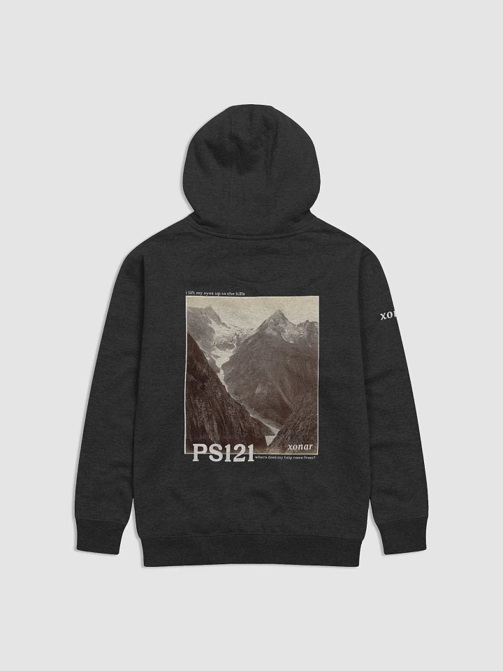 PS121 Mountains Hoodie Black (back) product image (1)