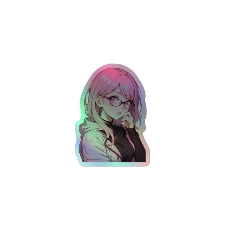 (PINK WAIFU) HOLOGRAPHIC" STICKERS product image (1)