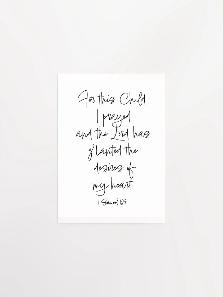 For this Child, I prayed - Print product image (1)