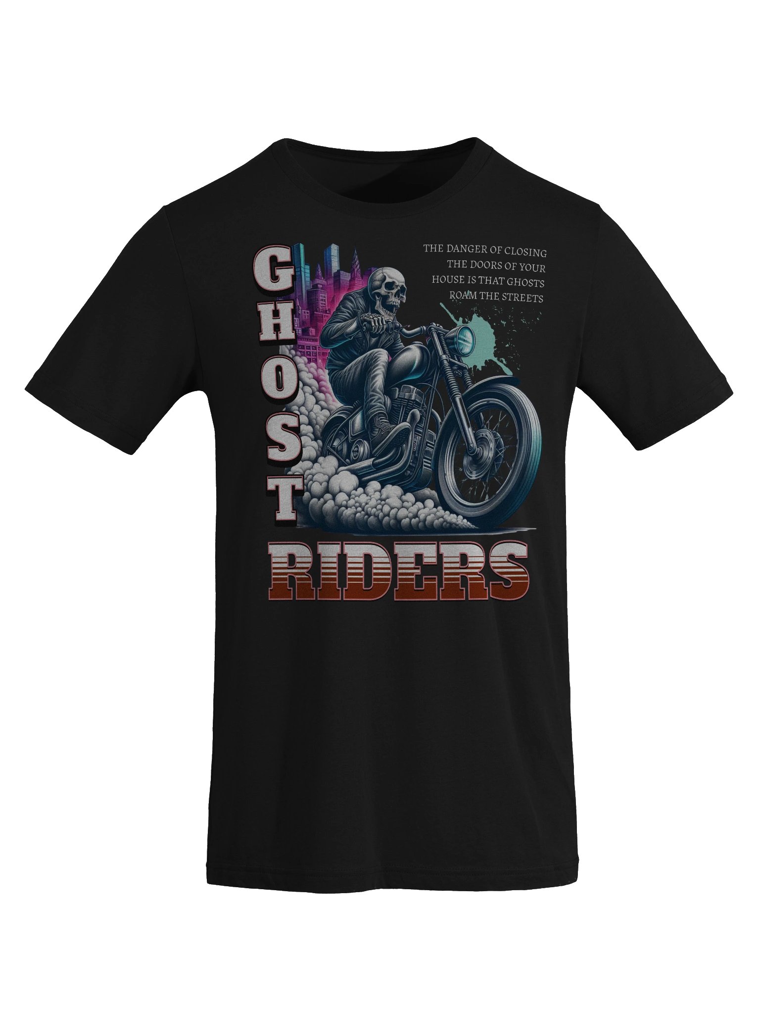Bold Ghost Rider Skull Graphic T-Shirt for Everyday Wear product image (71)