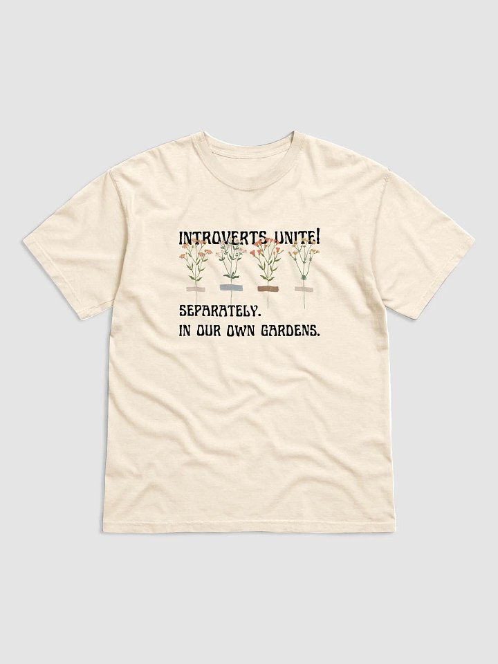 Hand-drawn funny sarcastic gardening introvert light T-shirt product image (2)