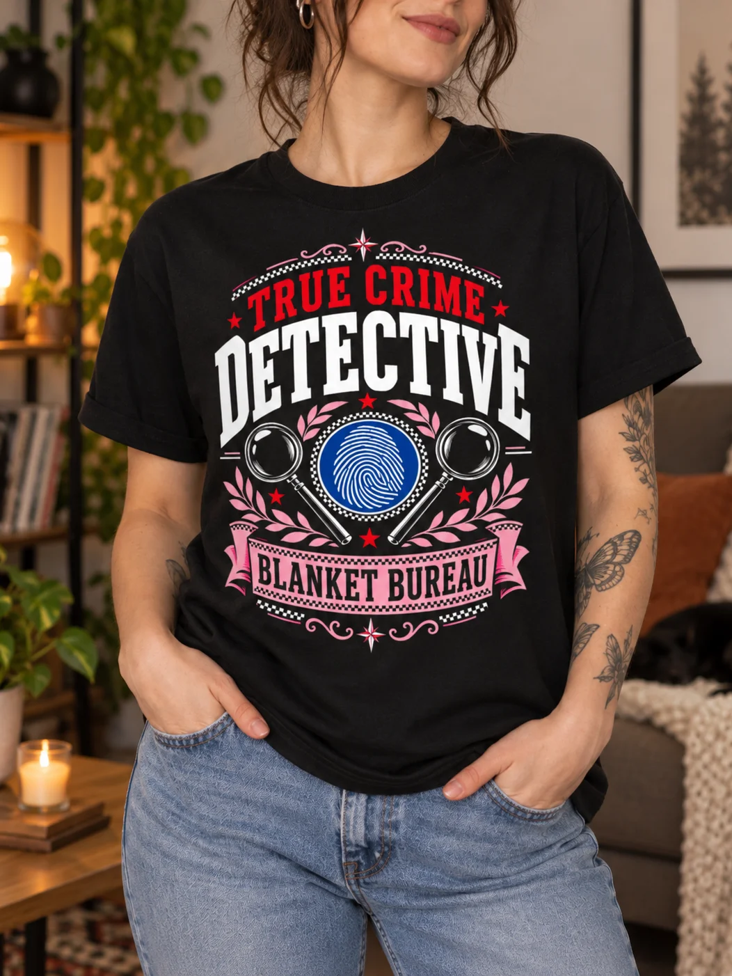 True Crime Detective Blanket Bureau T-Shirt product image (4)