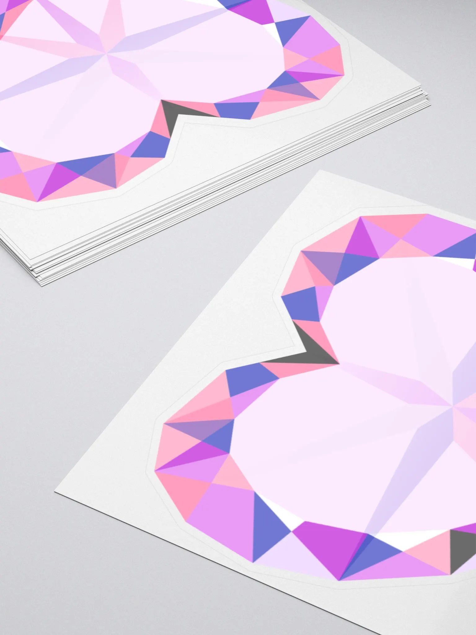 Crystal Pride Heart (Genderfluid Pride) Cut Sticker product image (4)