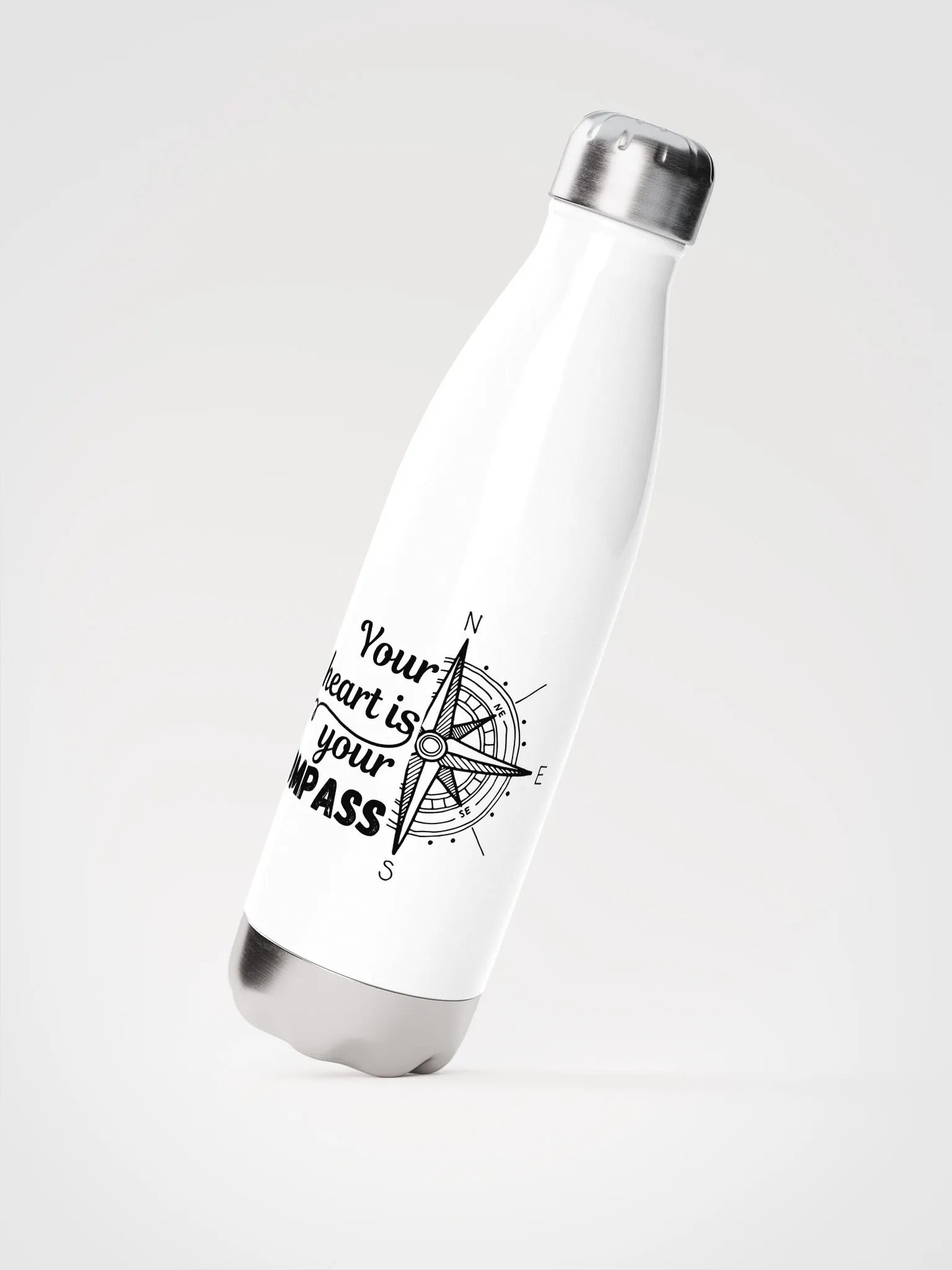 Your Heart Is Your Compass — Mindful Insulated Water Bottle product image (2)