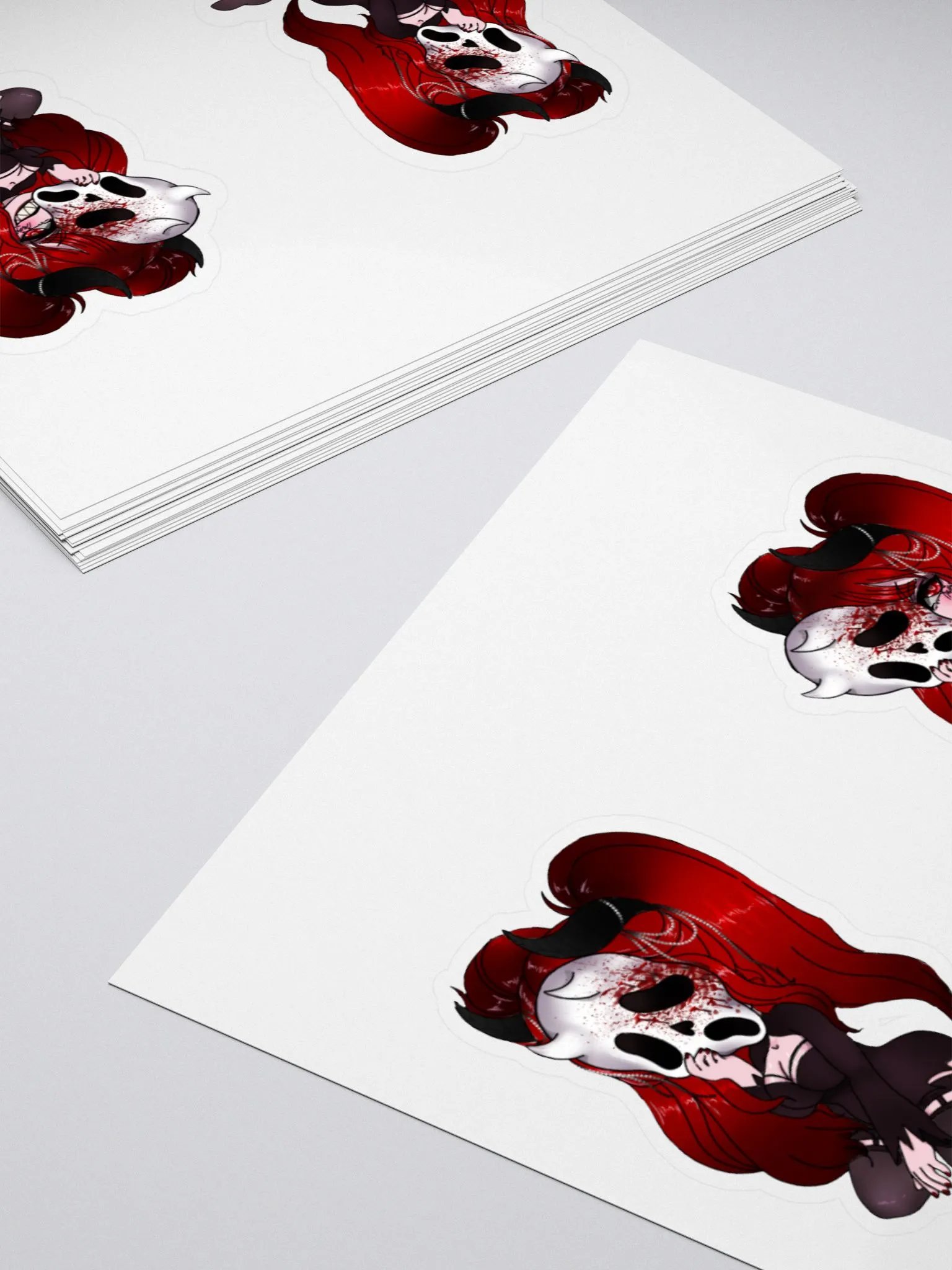 White Chibi Demon Sticker product image (4)