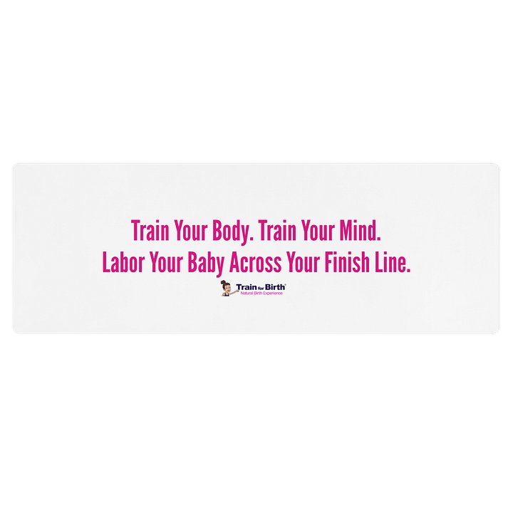 Train for Birth® White/Pink Yoga Mat product image (1)