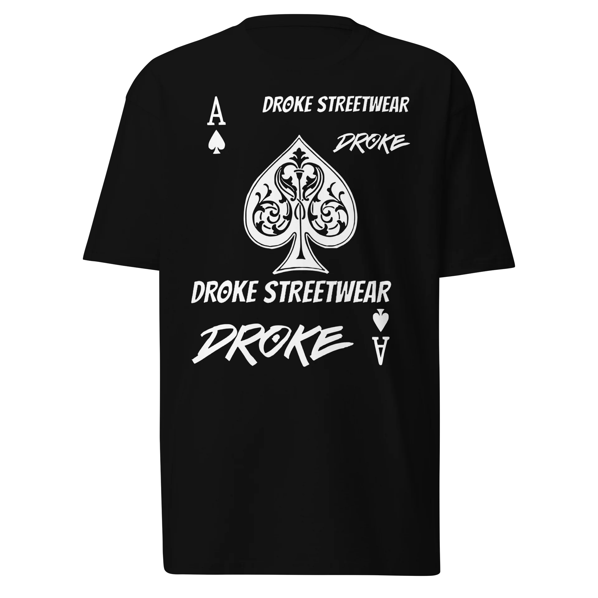 DROKE - White Deluxe Ace of Spades T-shirt product image (1)