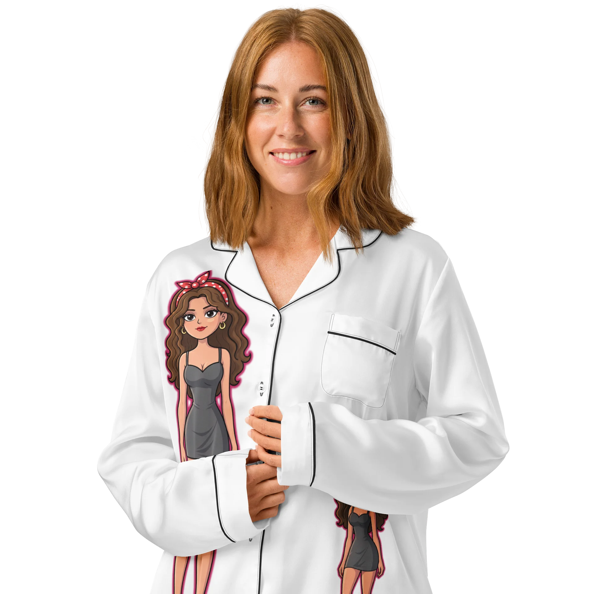 👚 Bluză de Pijama Damă cu Mâneci Lungi „Manteliza” – Amintiri Din Copilărie product image (3)