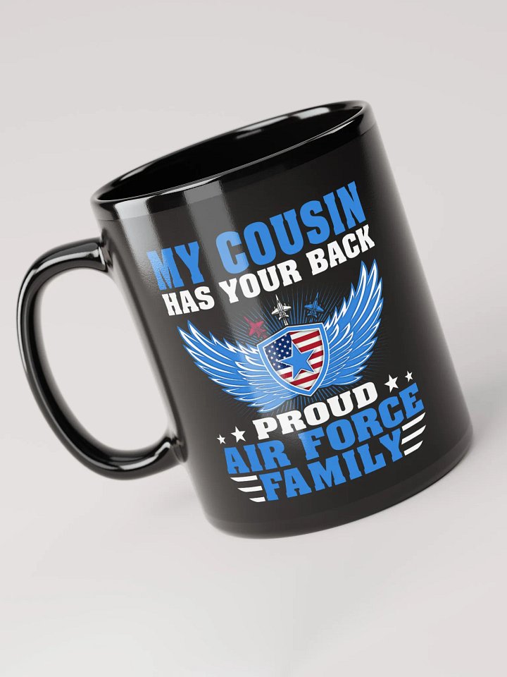Cousin Proud Air Force Family - Black Mug product image (1)