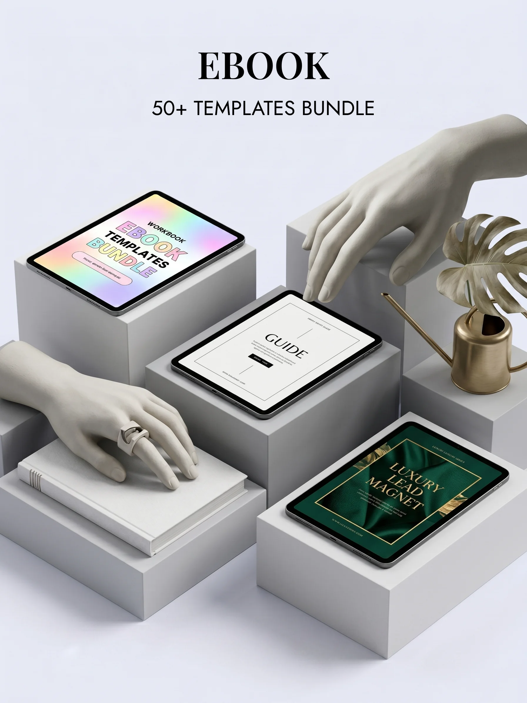 Ebook Templates Bundle | 50+ Editable Canva Pages for Workbooks, Guides & Lead Magnets product image (1)