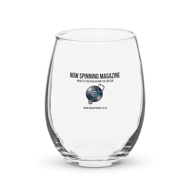Now Spinning Magazine Wine Glass product image (1)