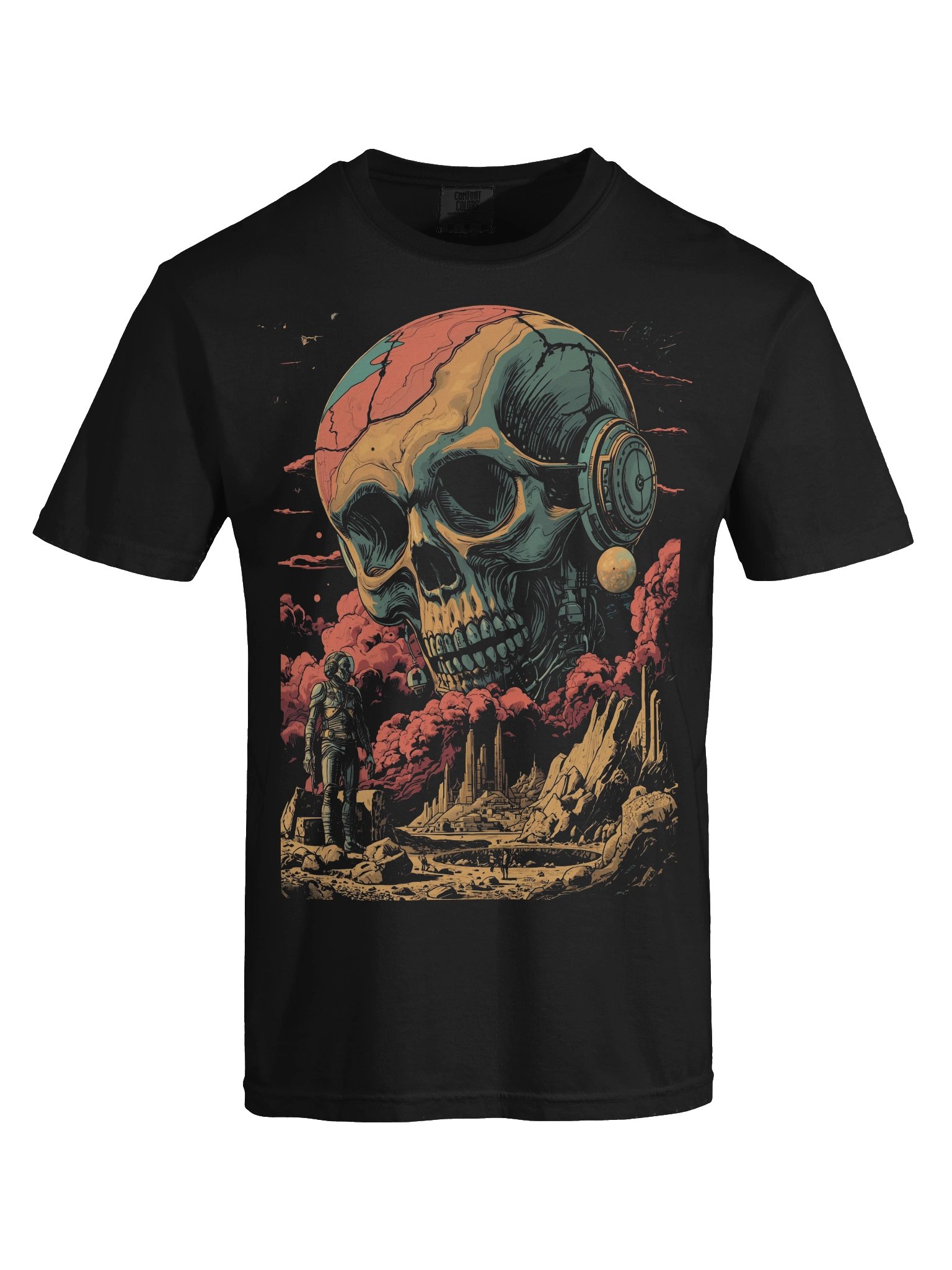 Retro Sci-Fi Skullscape Heavyweight T-Shirt product image (2)