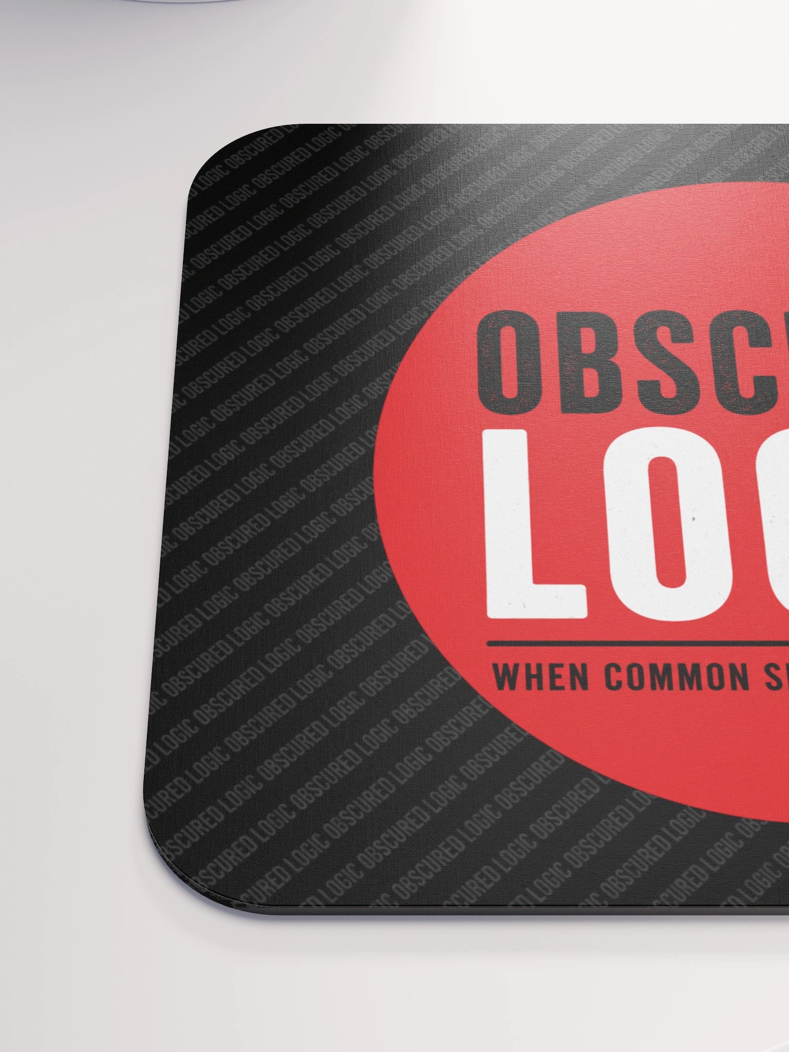 Obscured Logic Red Circle Mouse Pad product image (6)
