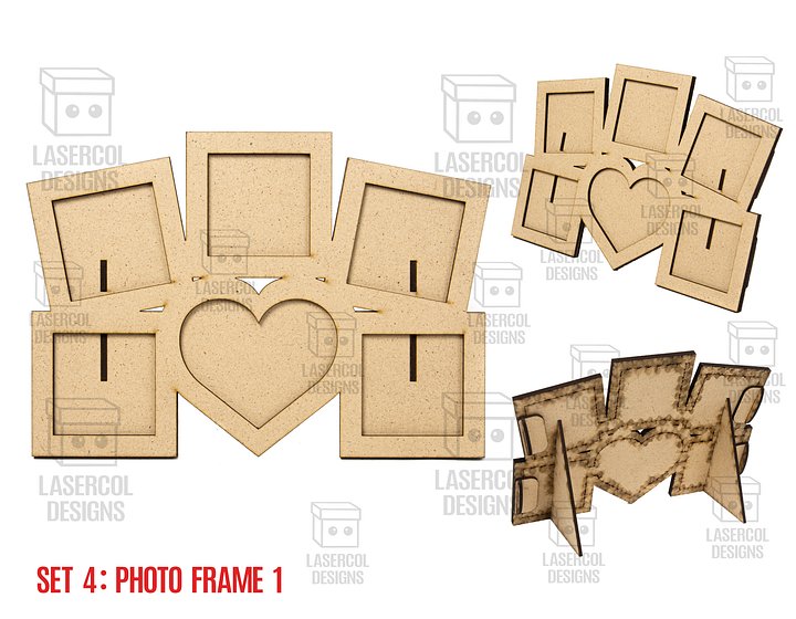 Photo Frames Set 4 (5 Styles) - Laser Cut Files product image (2)