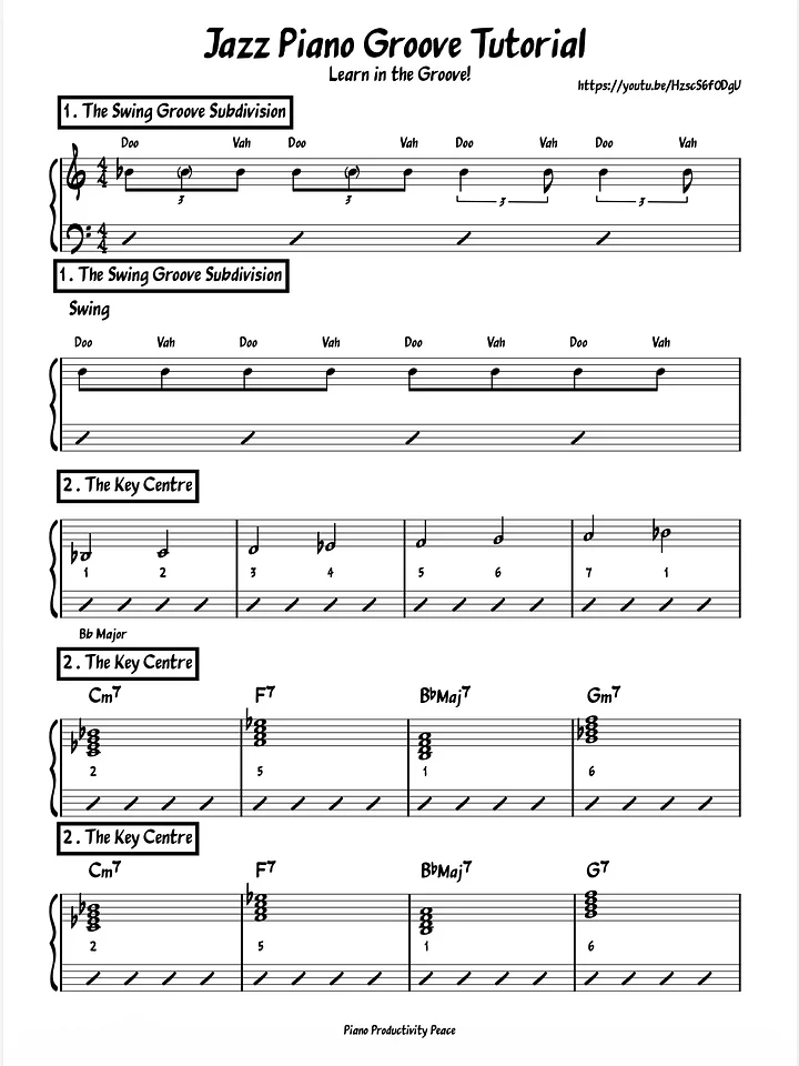 Jazz Swing Piano Tutorial - Walking Bass & Comping product image (1)