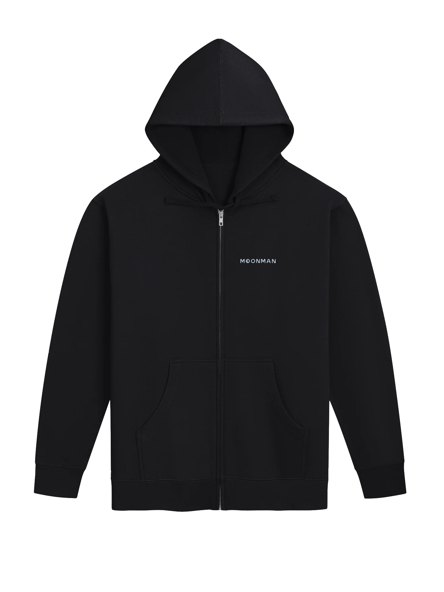 MoonMan Zip Hoodie, Classic Red Wordmark Front Logo Back product image (1)