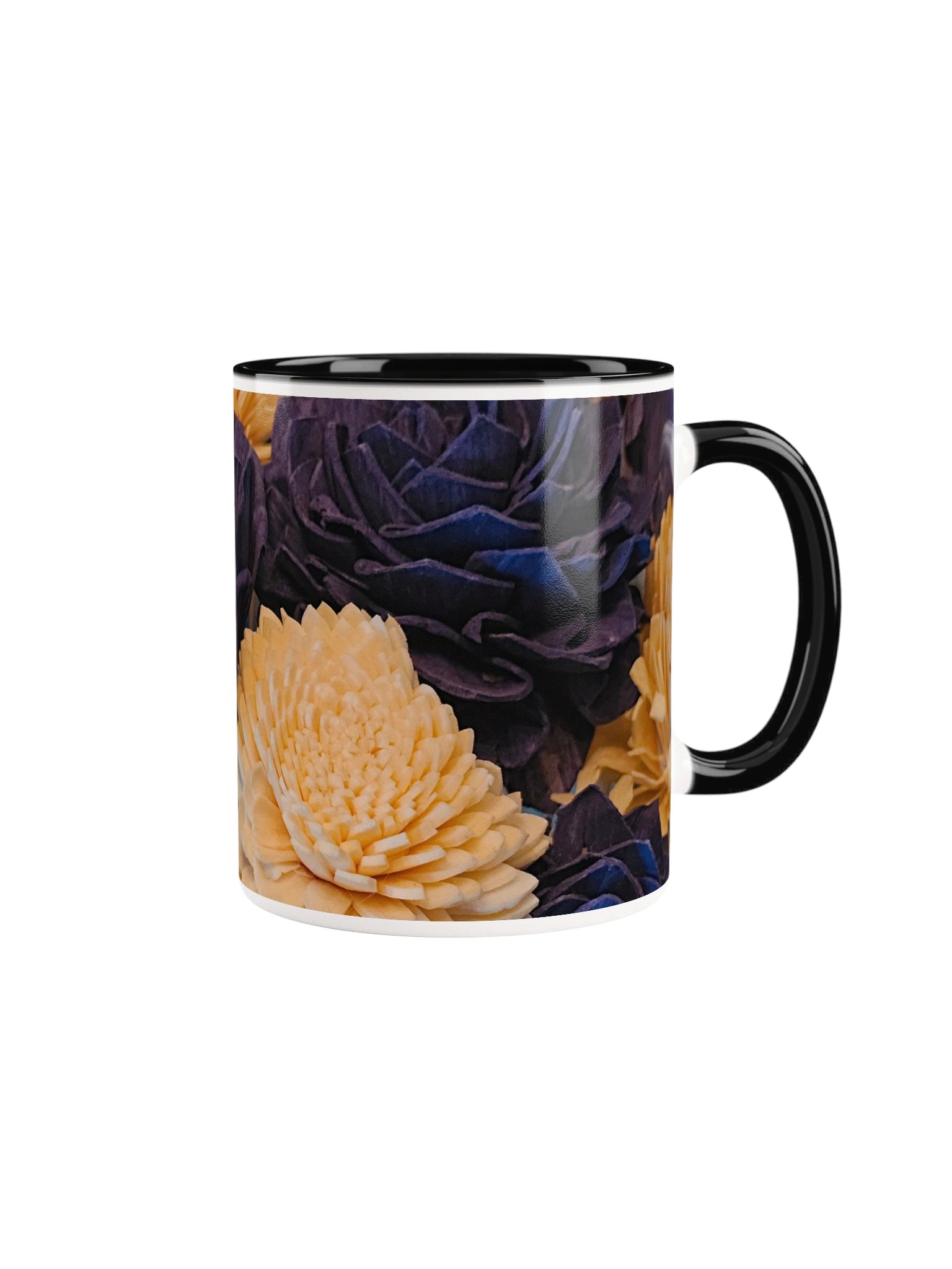 Wooden Flowers 2-tone Ceramic Mug product image (3)