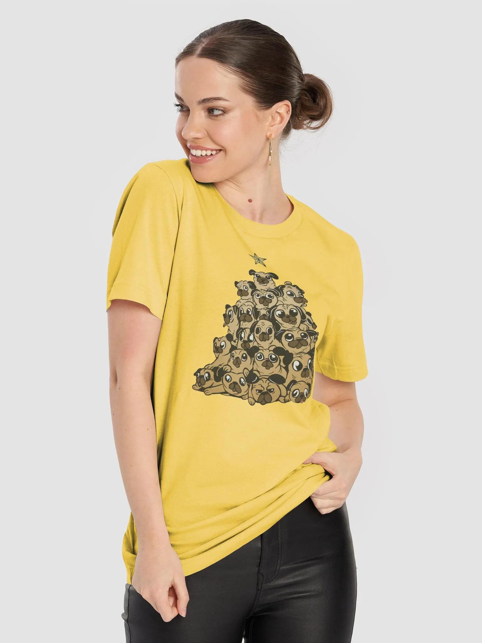 Pug Christmas Tree Premium T-shirt product image (8)