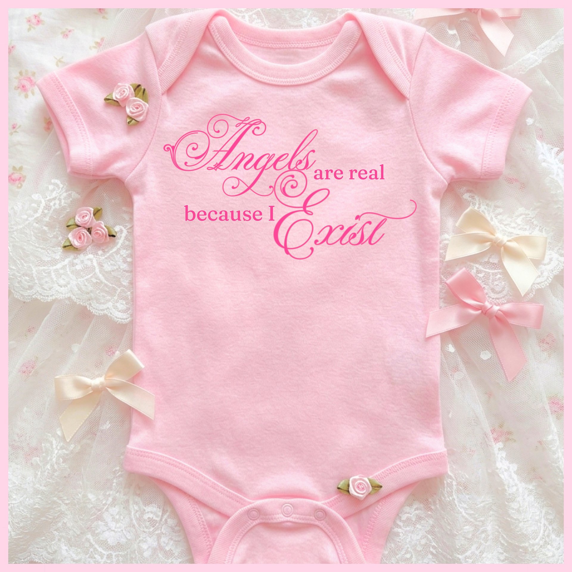 Angels are real because I exist Onesie product image (1)