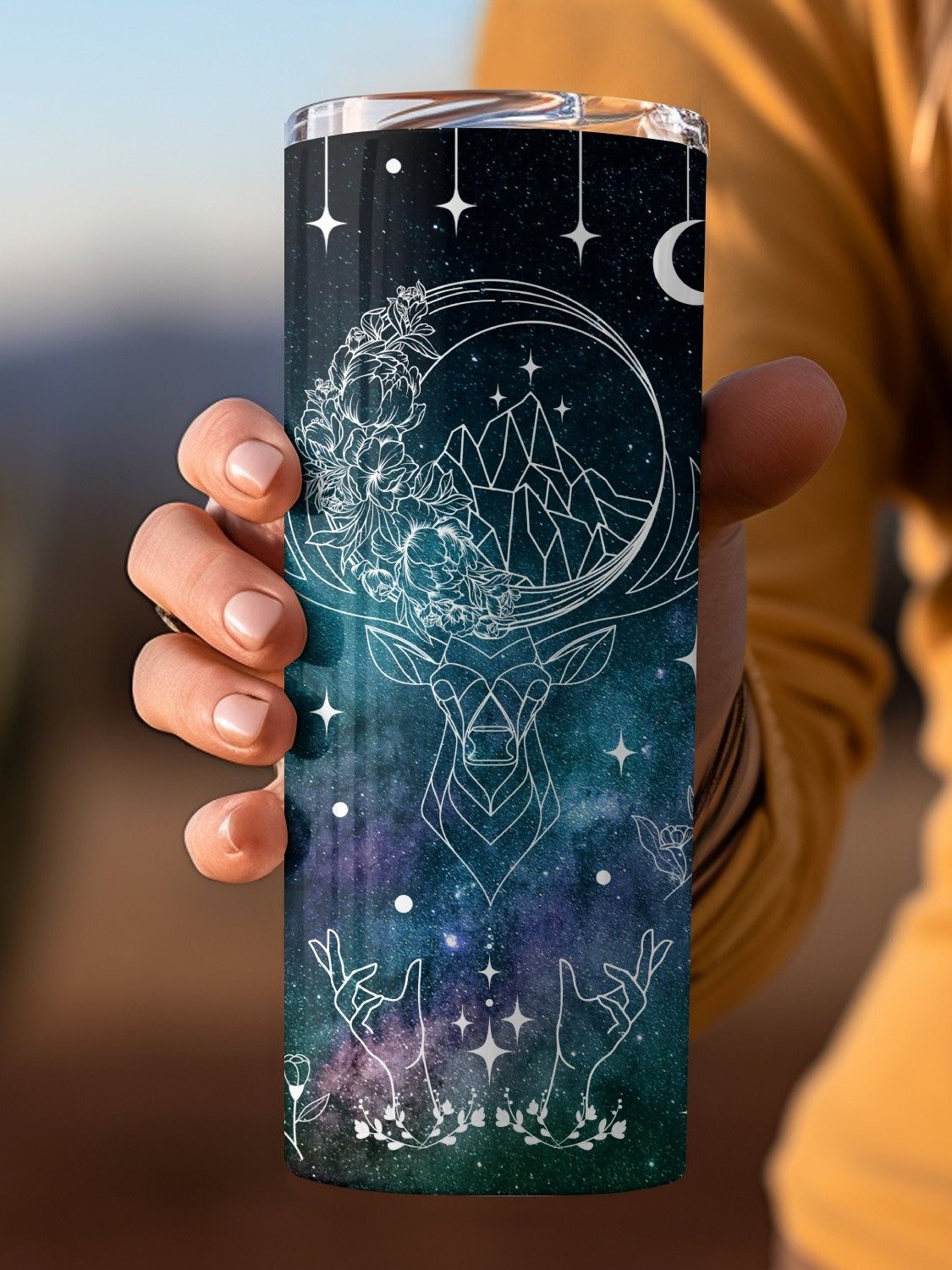 Girl In Her Fantasy Era Witchy Assassin Line Art Galaxy 20oz Straight Tumbler Sublimation PNG, Bookish Smut Reader, Instant Digital Download product image (5)