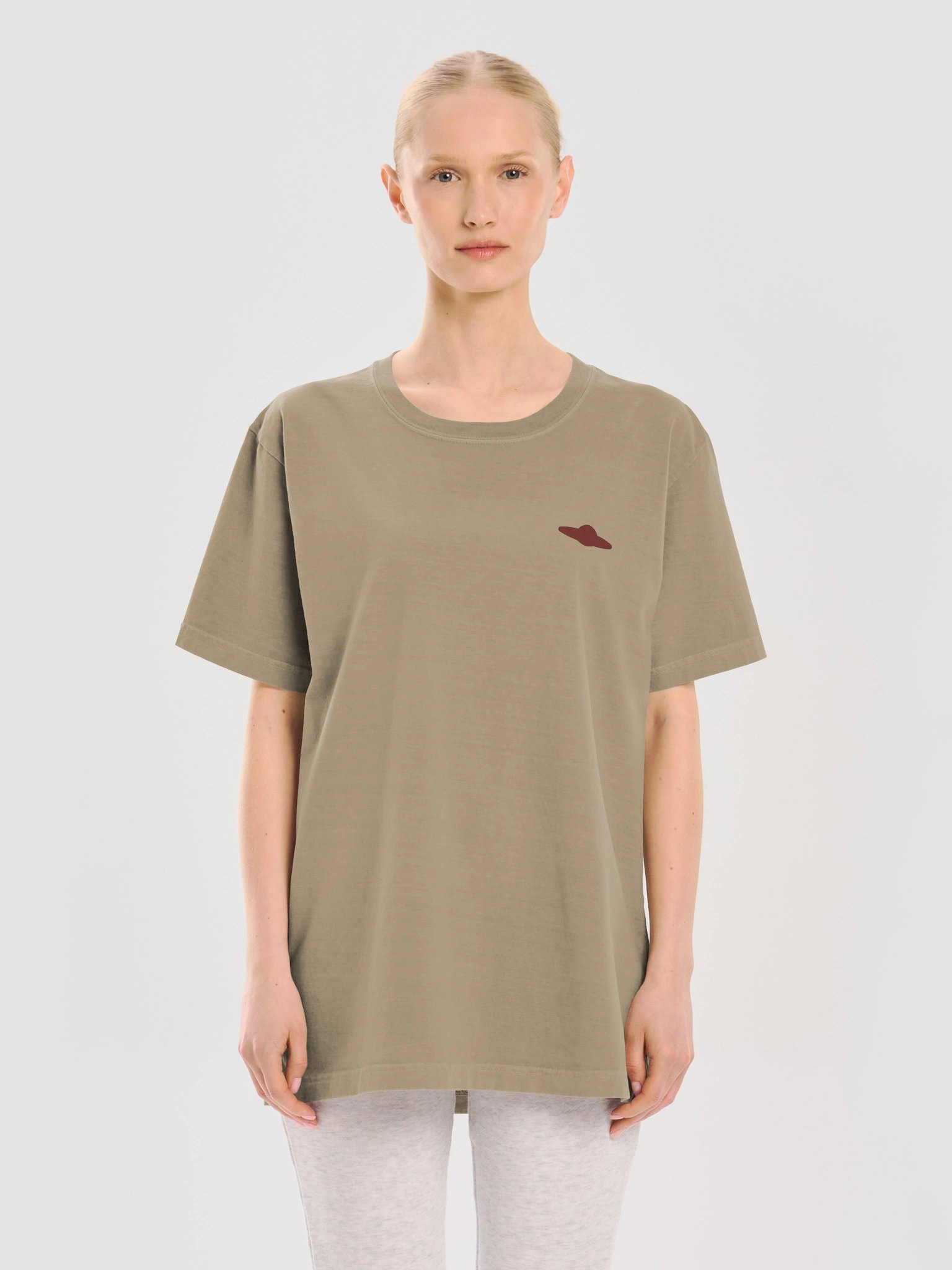 Spacecraft Convention Tee - Khaki & Oxblood Red product image (6)