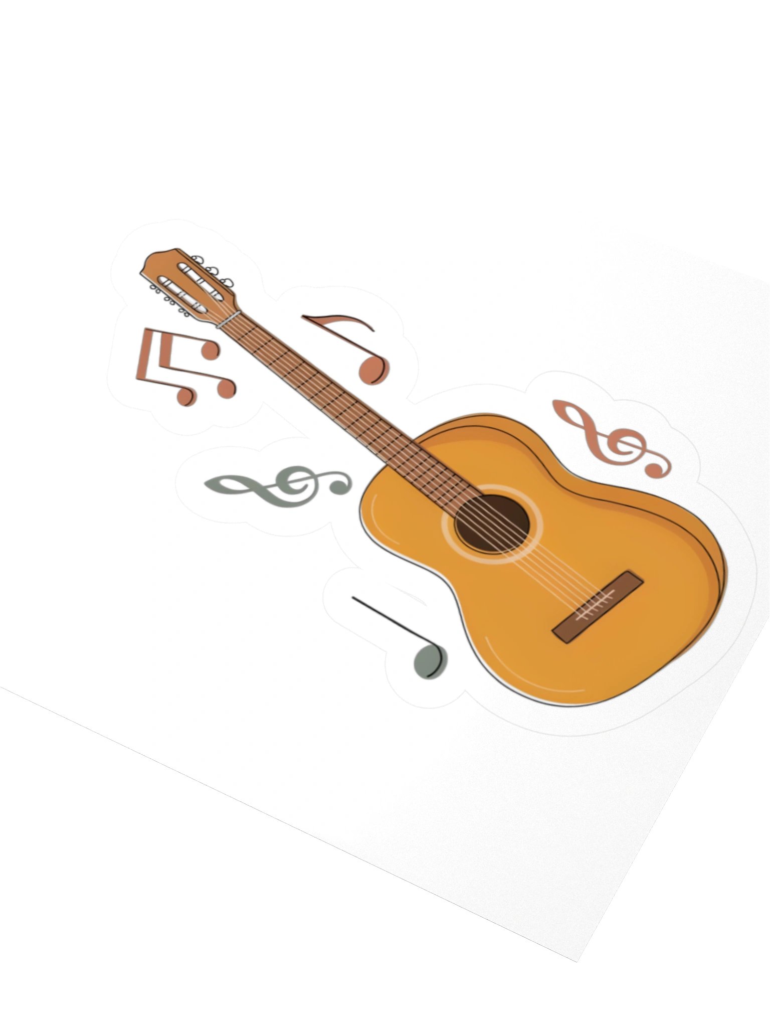 Acoustic Guitar Music Note Sticker product image (8)