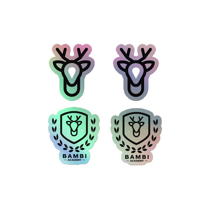 4 Small Bambi Holographic Stickers product image (2)