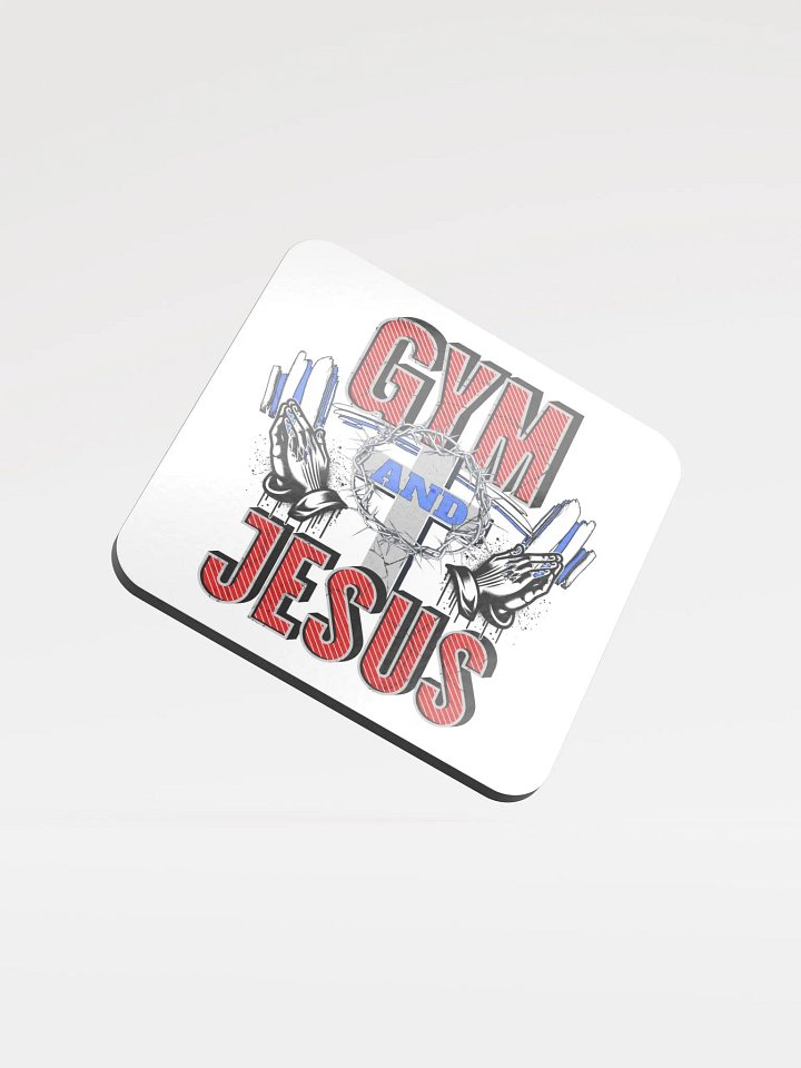 Gym And Jesus Weightlifting Divine Grace Coaster product image (2)