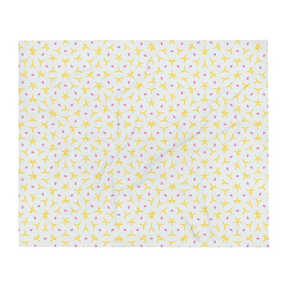 Yellow & Pink Octagonal Diamond Throw Blanket product image (3)