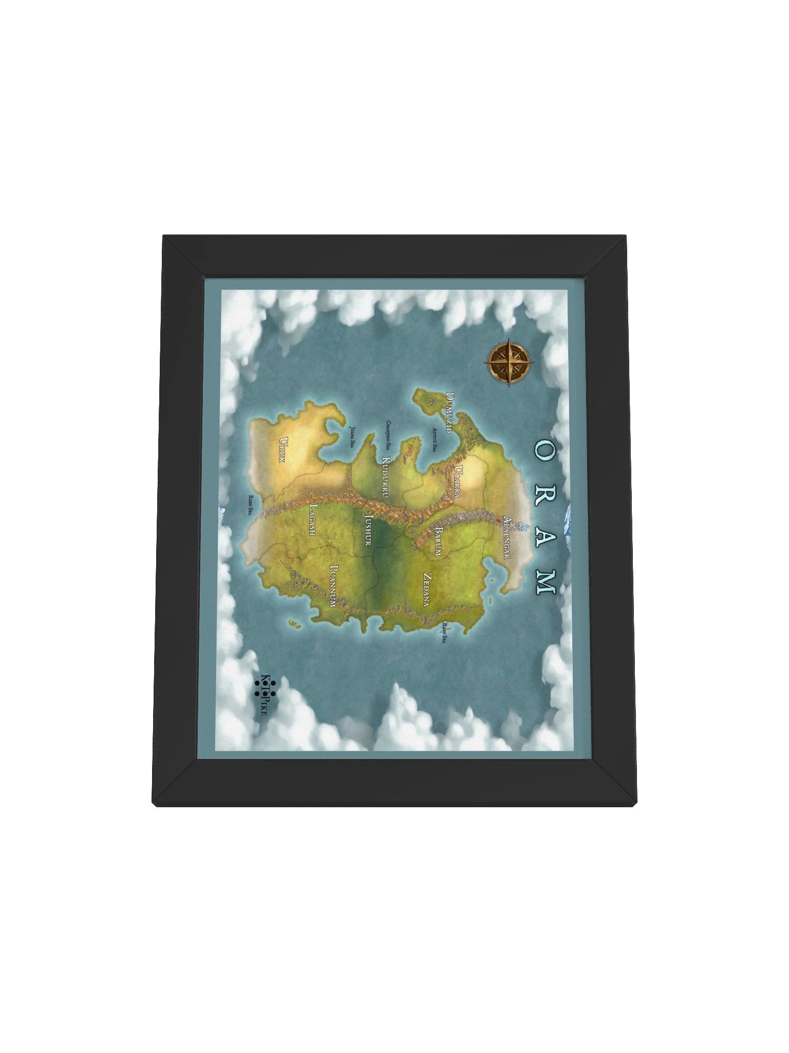 Framed Oram Map (v1) product image (3)