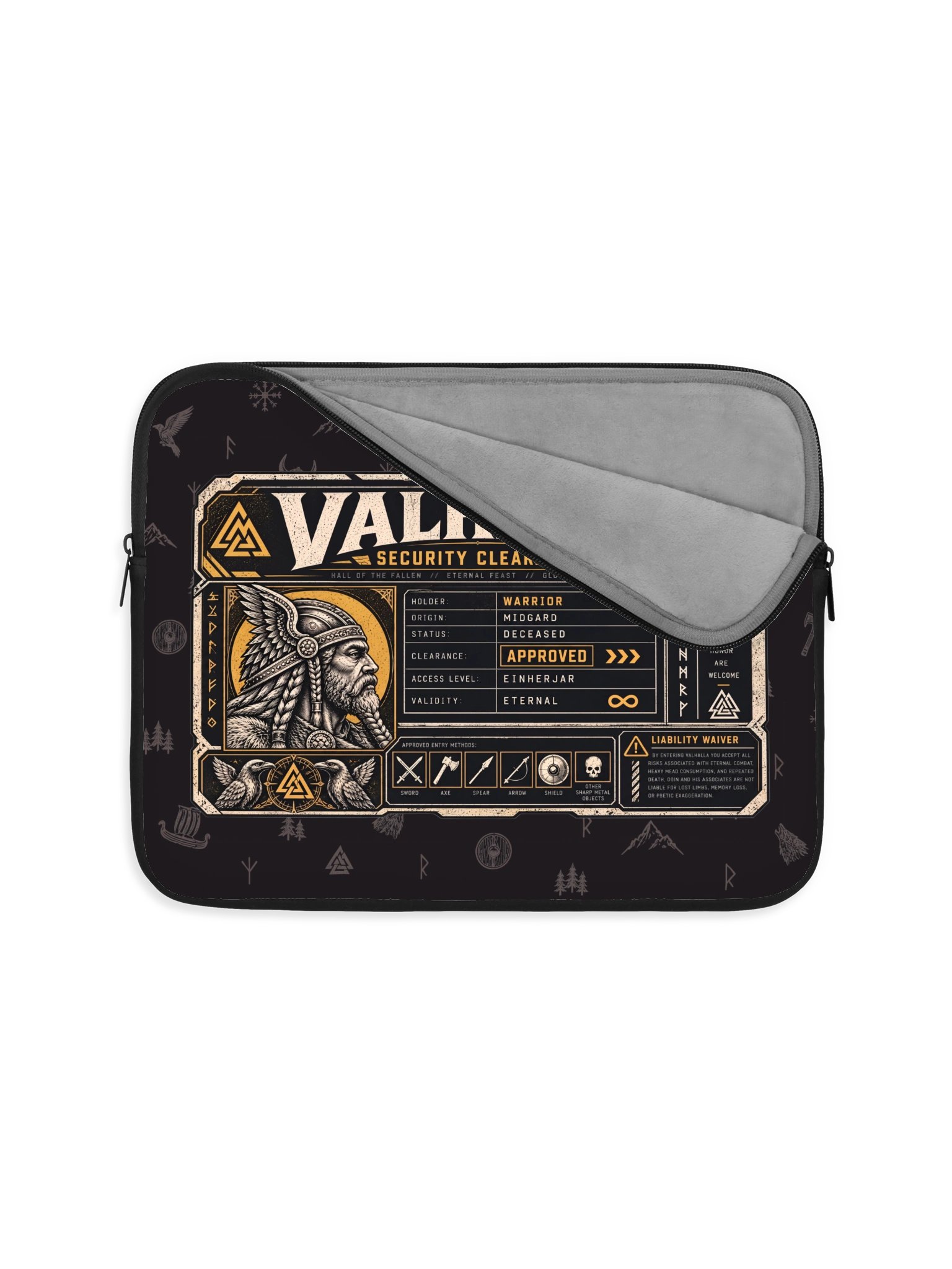 The Einherjar Security Clearance Laptop Sleeve product image (4)
