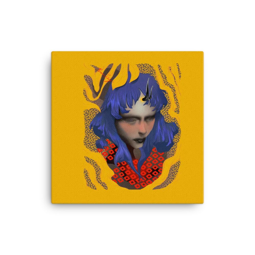 Something Strange, Charming and Blue Square Canvas Print product image (3)