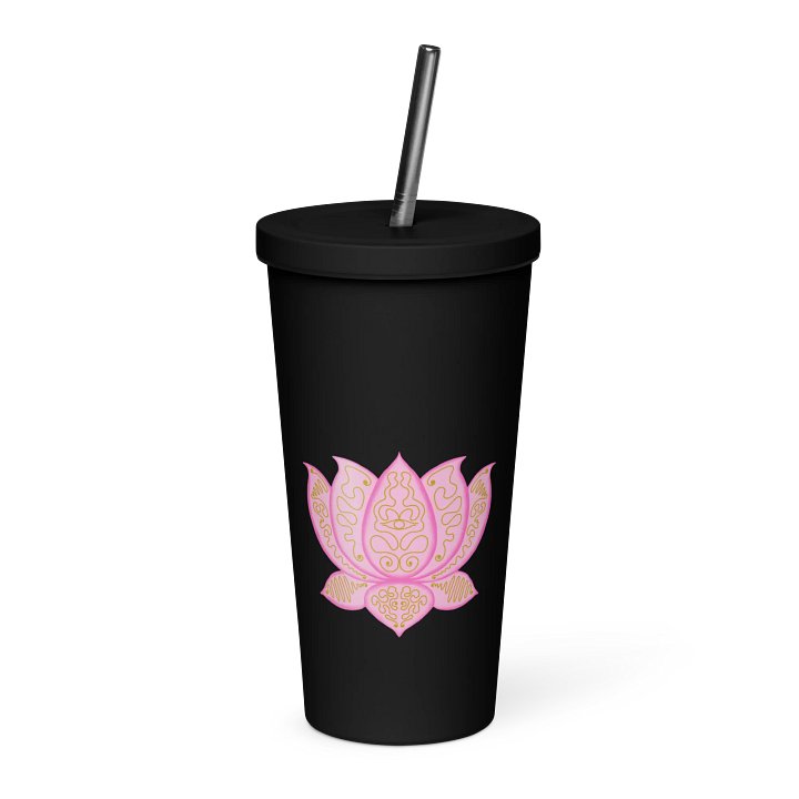 Golden Lotus Insulated Tumbler product image (1)