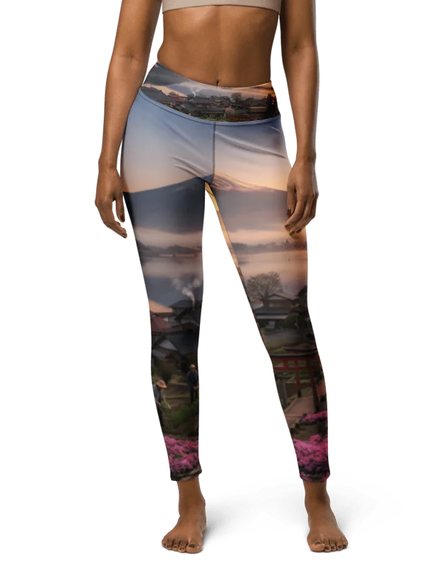 Mount Fuji High Waisted Yoga Leggings | Sun Protective Activewear product image (3)