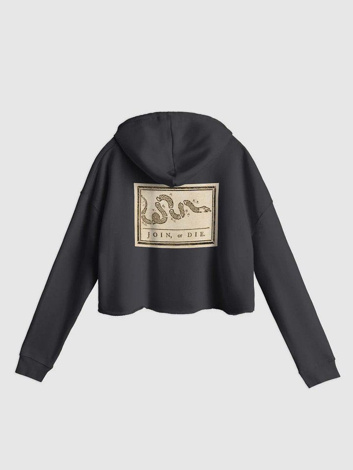 "Join or Die" Women's Lightweight Cropped Hoodie product image (2)