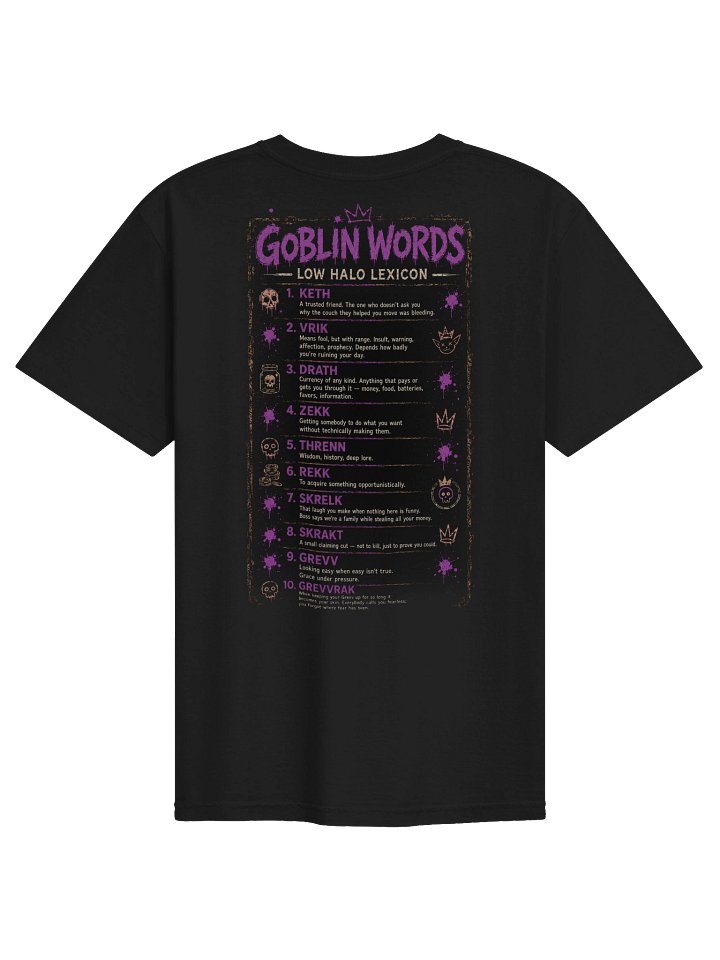 Goblin Words: Low Halo Lexicon Tee product image (2)