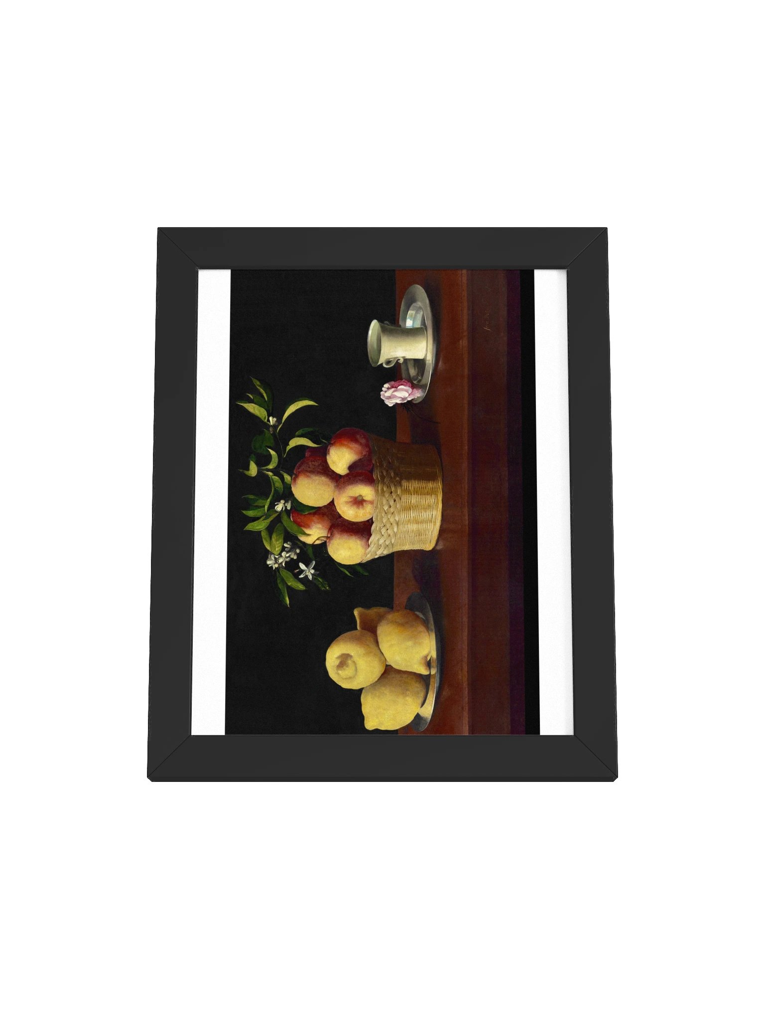 Still Life with Lemons, Oranges and a Rose — Small Framed Matte Poster product image (5)